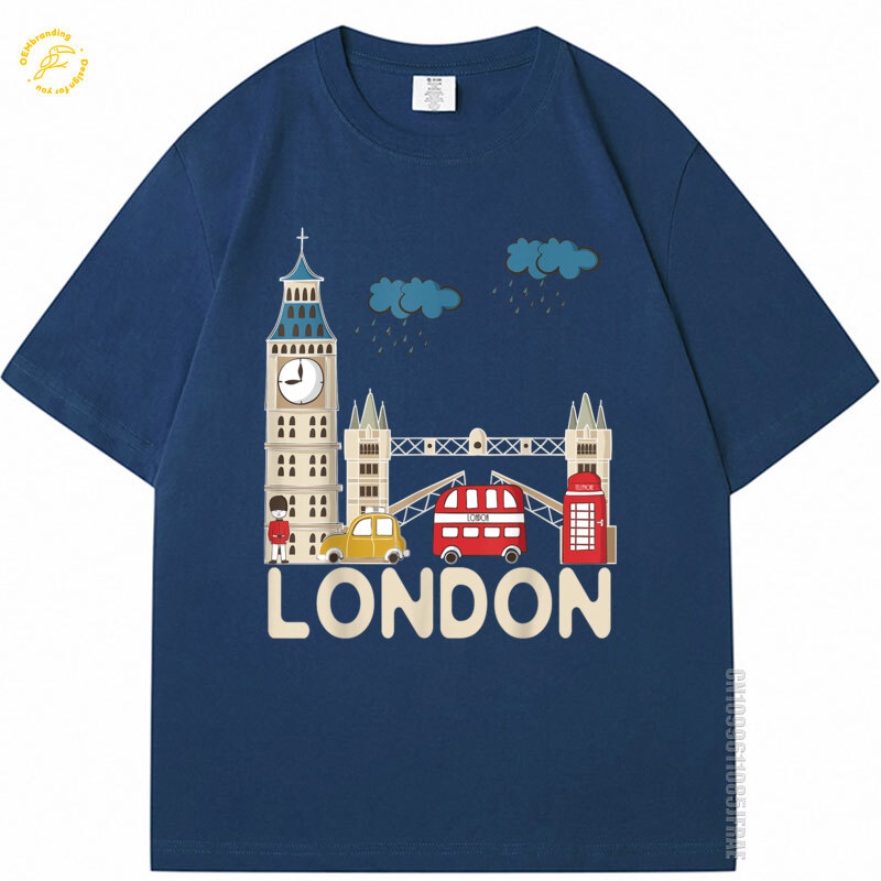 Streetwear Brand Sale - Rainy London Tshirt Cute Souvenir Oversized