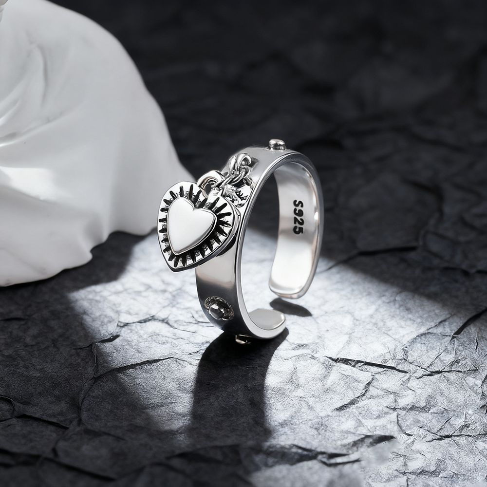 925 Sterling Silver Heart ​Adj - đánh giá và giá Chrome Hearts Ring
