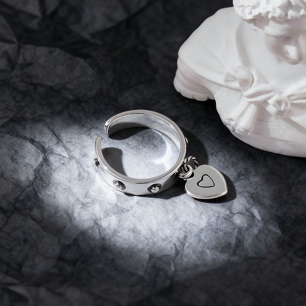 925 Sterling Silver Heart ​Adj - đánh giá và giá Chrome Hearts Ring