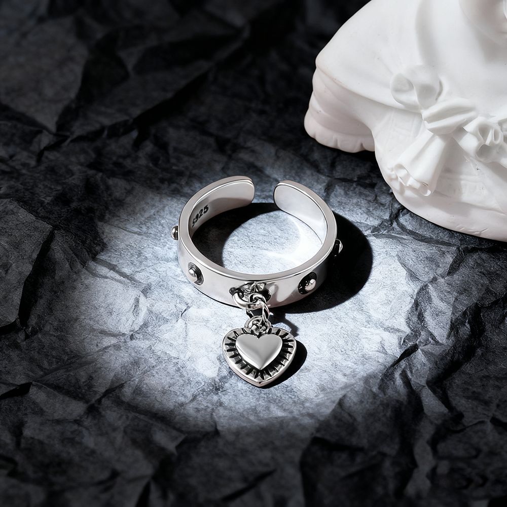 925 Sterling Silver Heart ​Adj - đánh giá và giá Chrome Hearts Ring