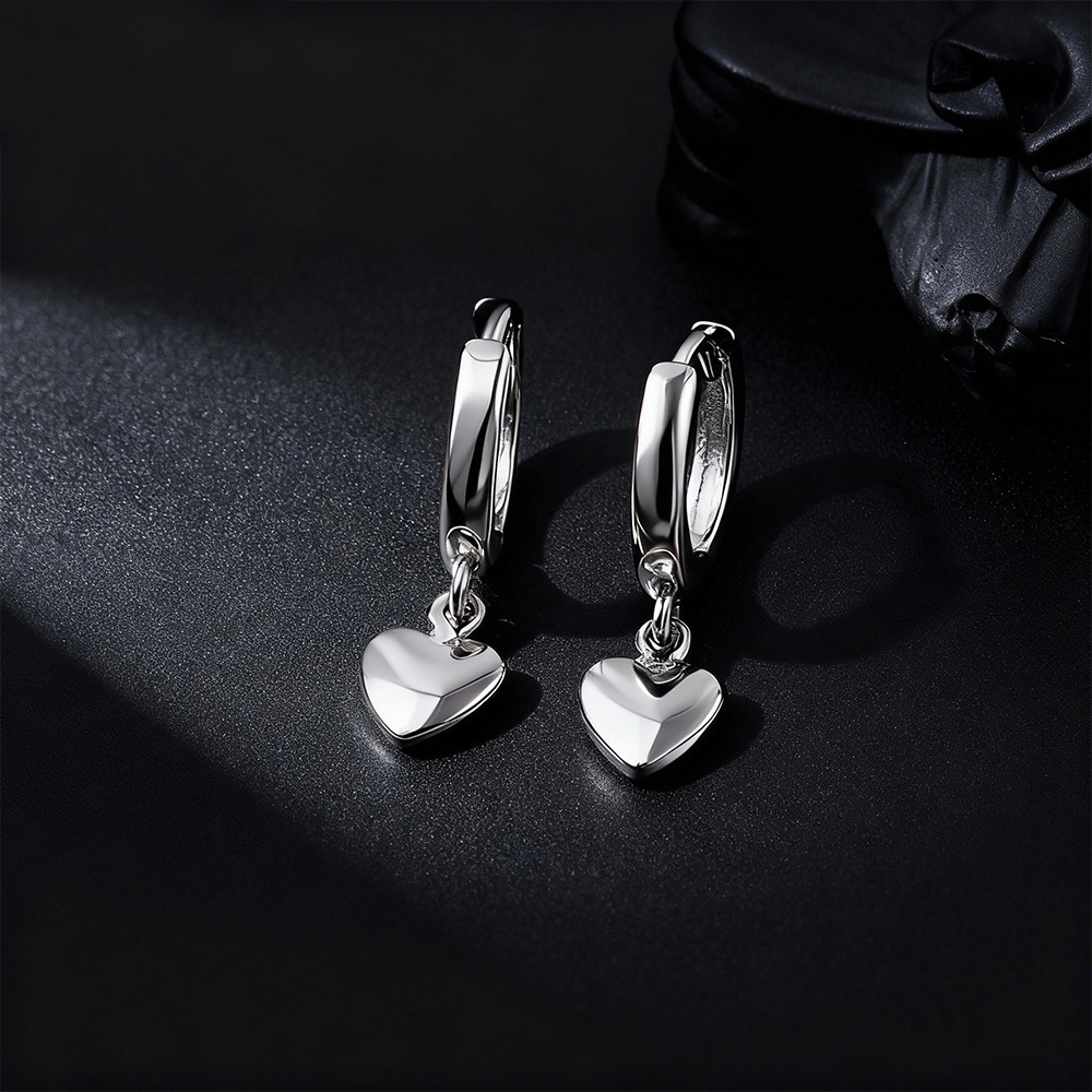 925 Sterling Silver Heart Stud - đánh giá và giá Chrome Hearts Ring