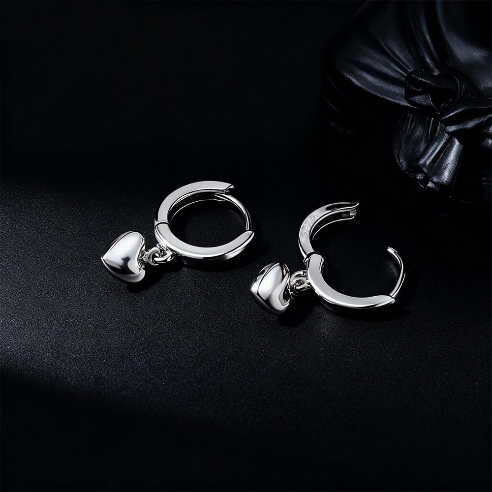 925 Sterling Silver Heart Stud - đánh giá và giá Chrome Hearts Ring
