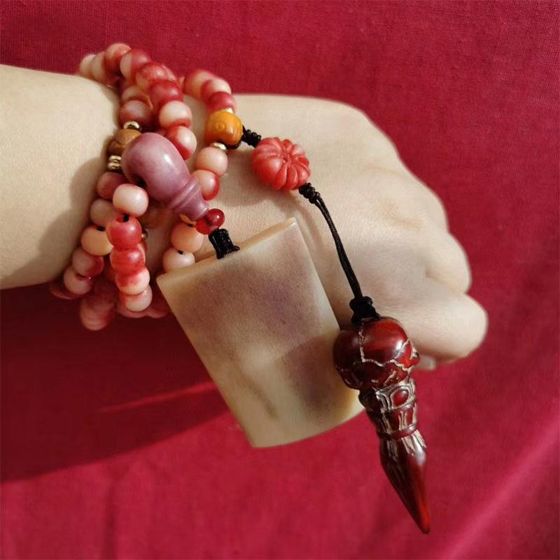 Blood Bone 108 Buddhist beads  - đánh giá và giá Chrome Hearts Ring
