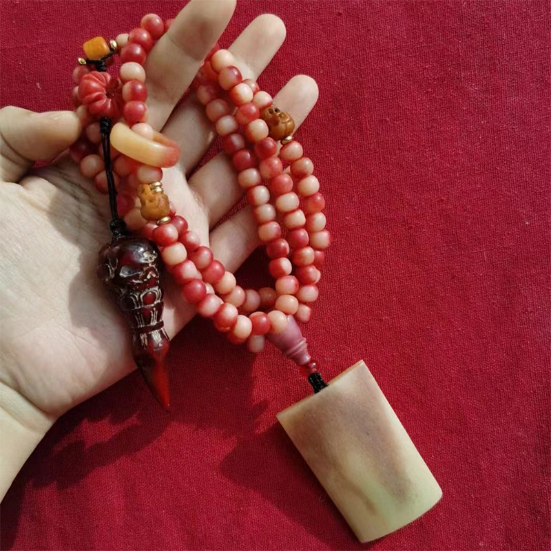 Blood Bone 108 Buddhist beads  - đánh giá và giá Chrome Hearts Ring