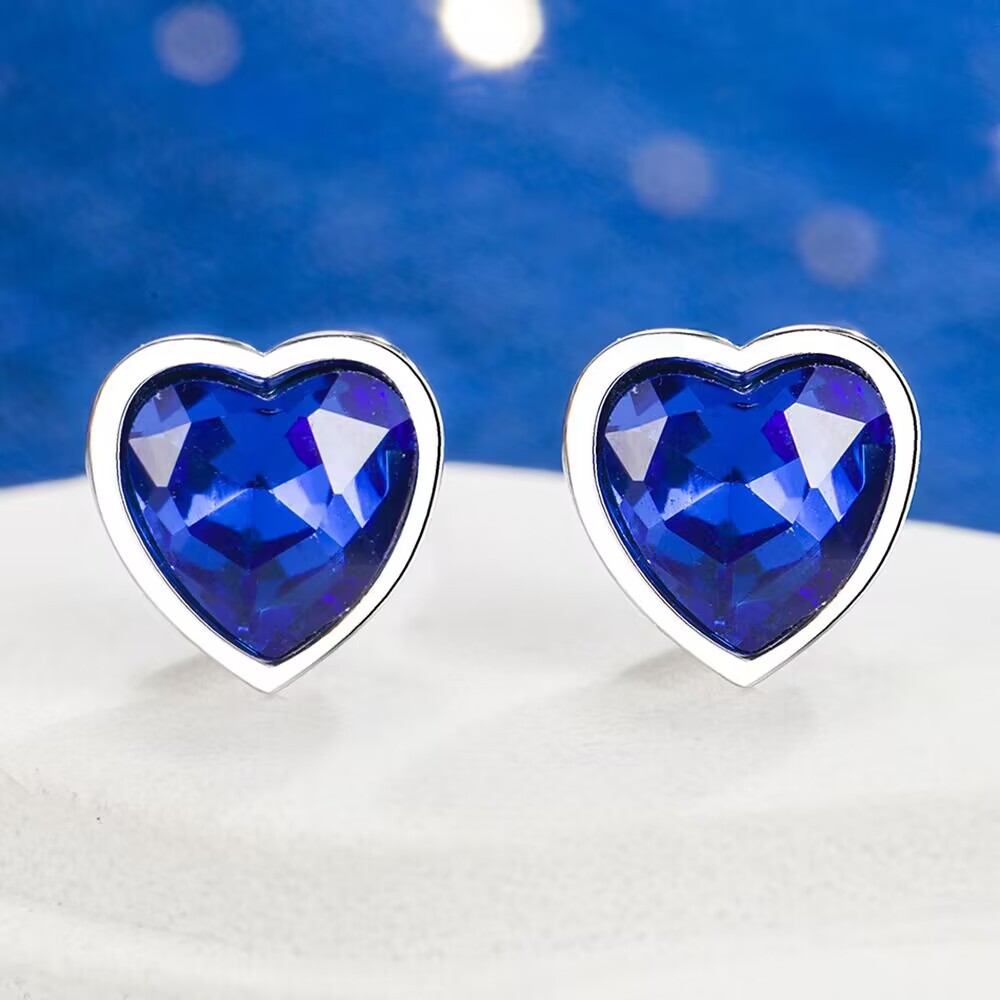 925 Sterling Silver Heart Blue - đánh giá và giá Chrome Hearts Ring