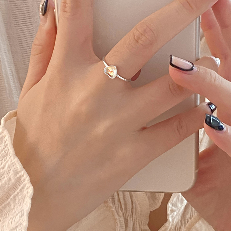 925 Sterling Silver Heart Zirc - đánh giá và giá Chrome Hearts Ring